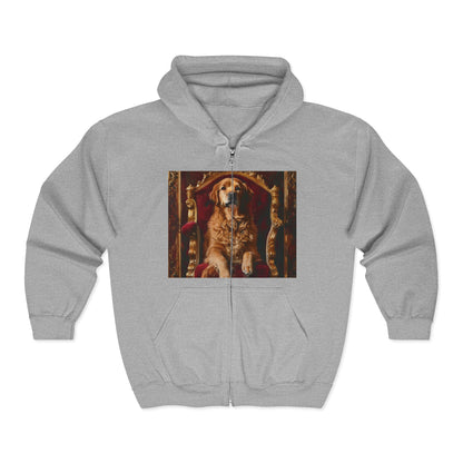Custom Pet Portrait Unisex Zip-Up Hoodie | Funny Pet Gift