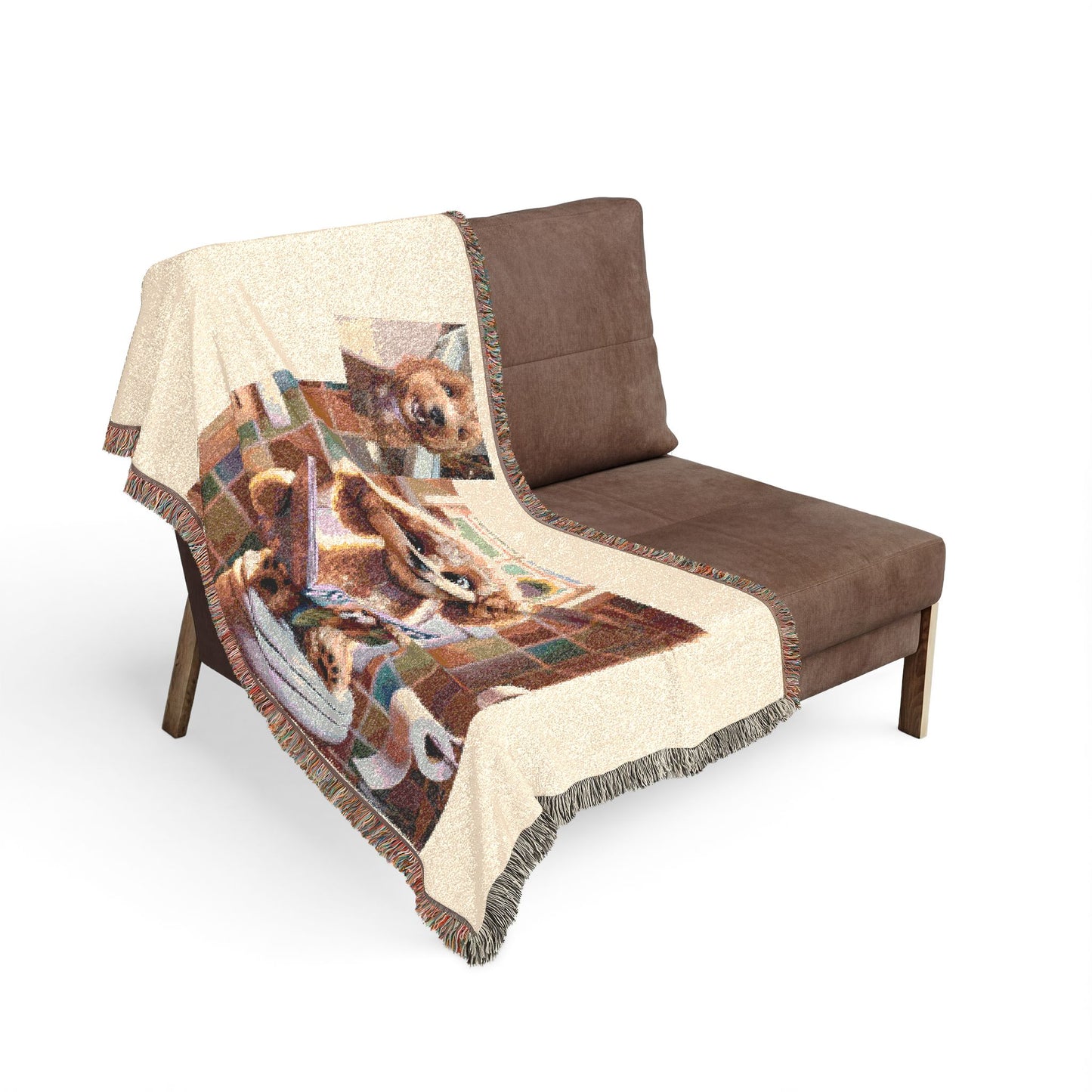 Custom Pet Portrait Woven Blanket | Funny Pet Gift