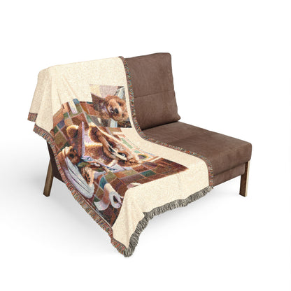 Custom Pet Portrait Woven Blanket | Funny Pet Gift