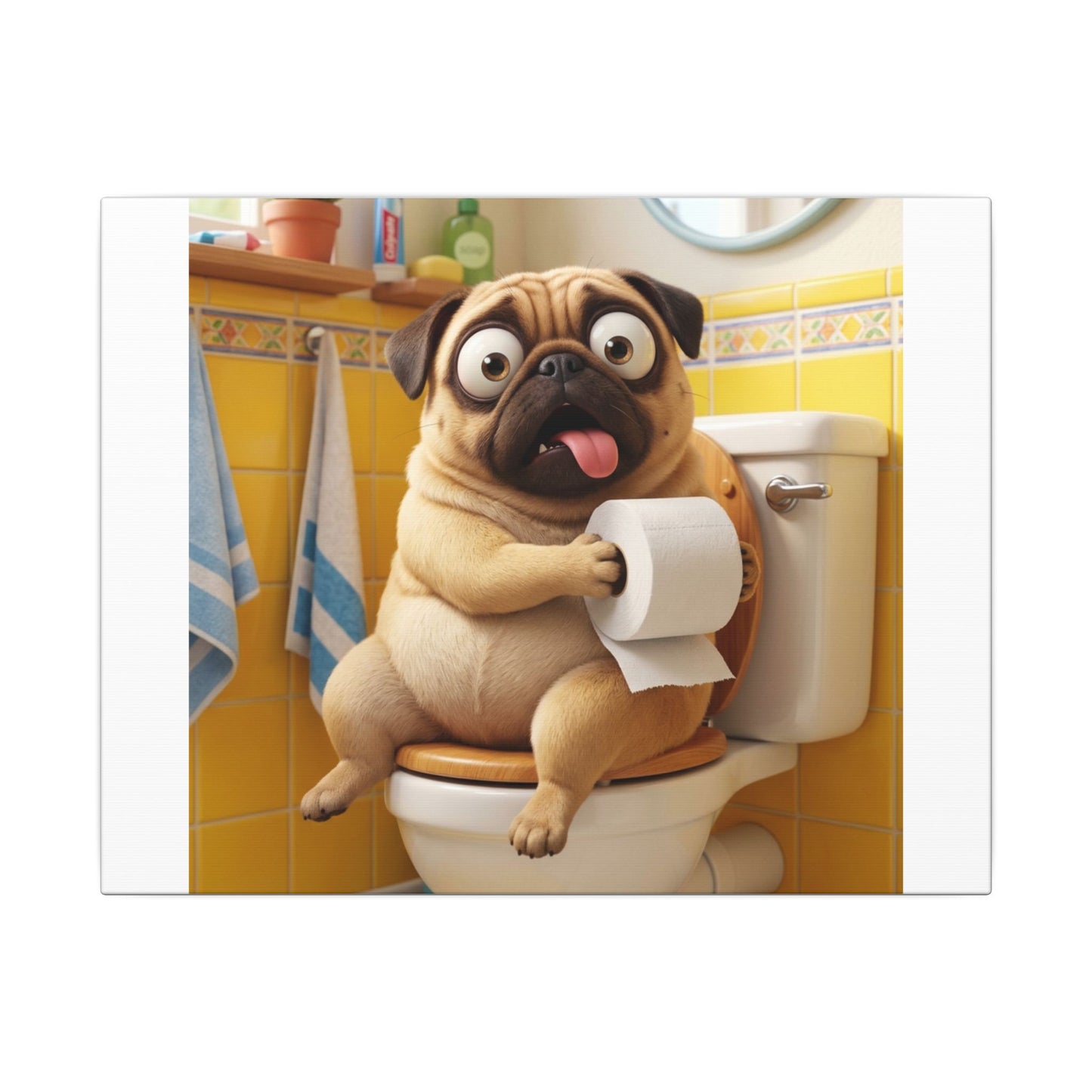 Custom Pet Portrait Canvas Print | Funny Pet Gift