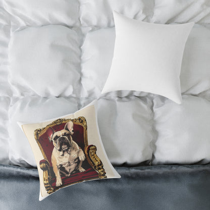 Custom Pet Portrait Square Canvas Pillow | Funny Pet Gift