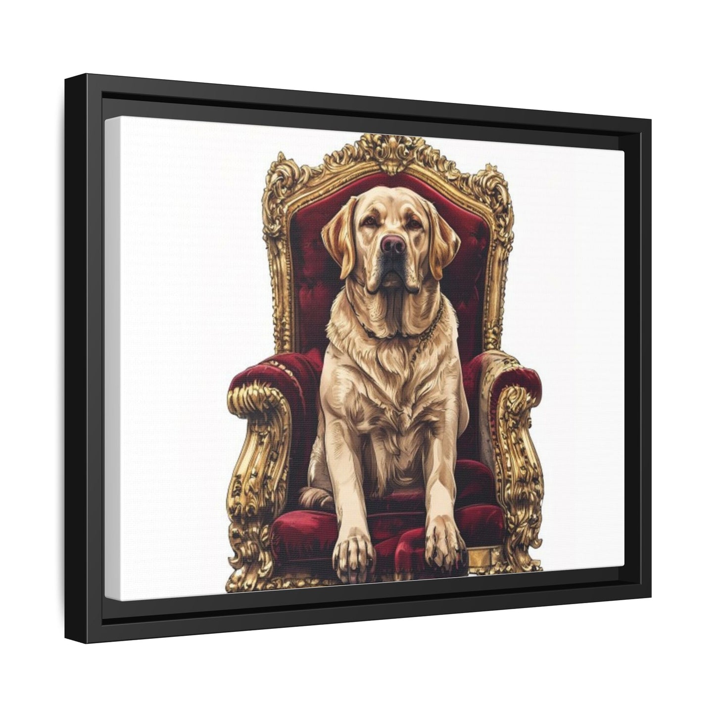 Custom Pet Portrait Framed Matte Canvas Print | Funny Pet Gift