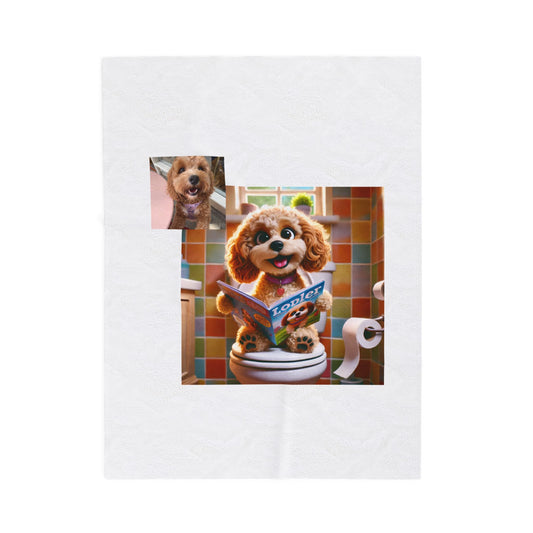 Custom Pet Portrait Fleece Blanket | Funny Pet Gift