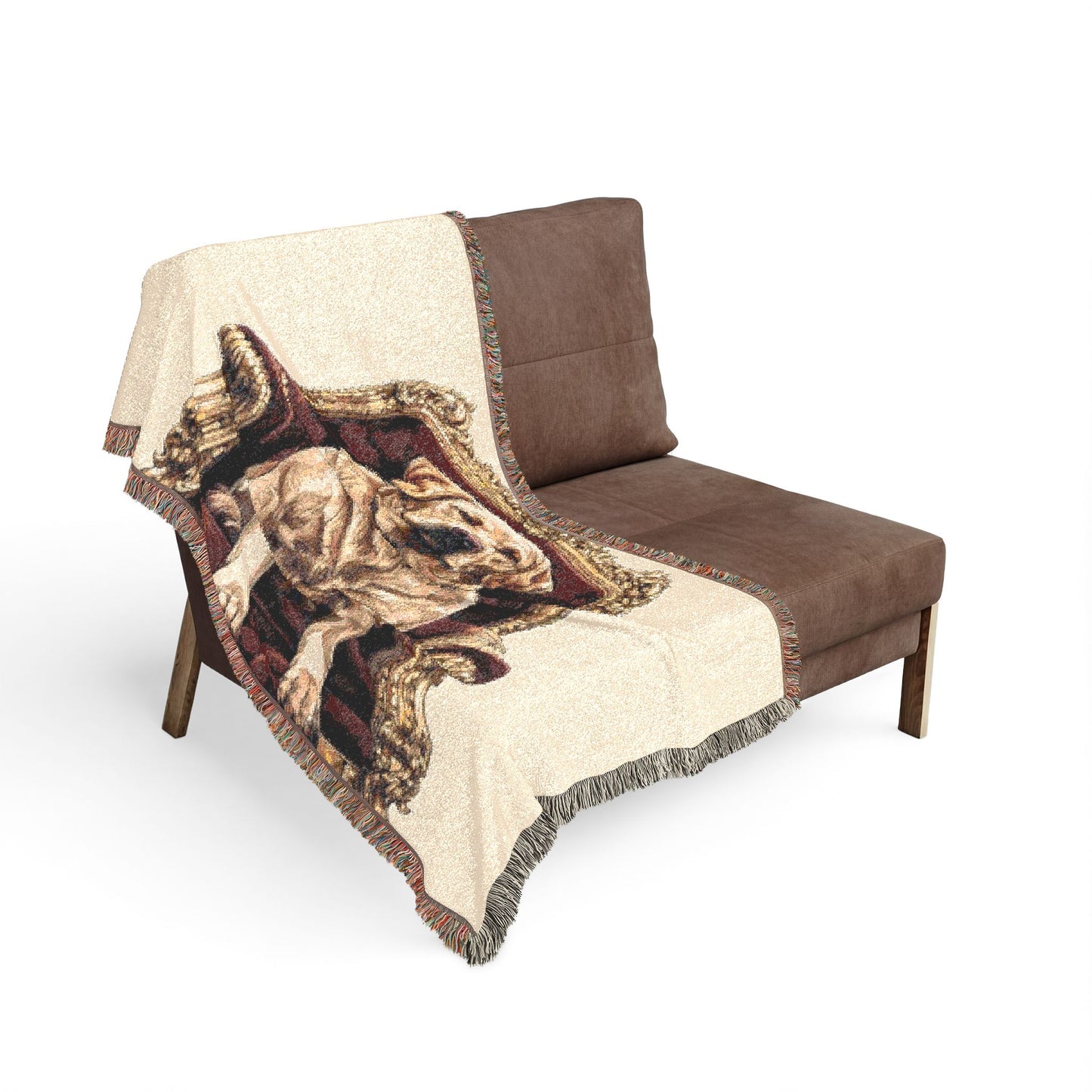 Custom Pet Portrait Woven Blanket | Funny Pet Gift