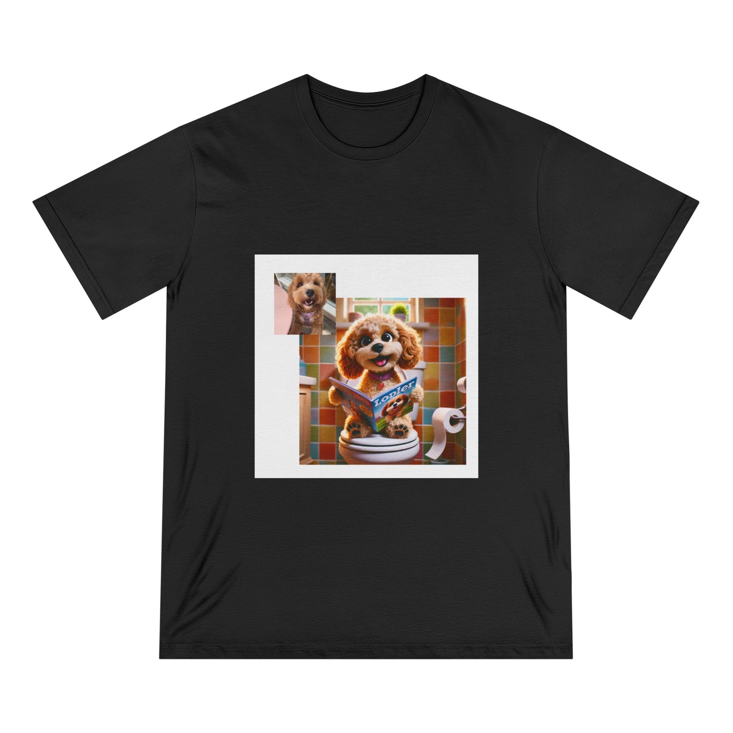 Custom Pet Portrait Organic Unisex T-Shirt | Funny Pet Gift