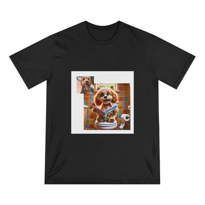 Custom Pet Portrait Organic Unisex T-Shirt | Funny Pet Gift