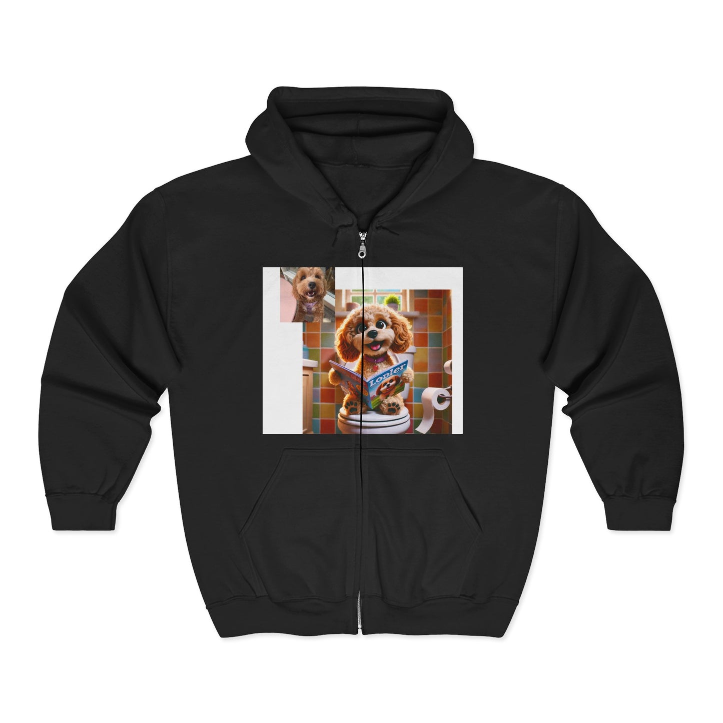 Custom Pet Portrait Unisex Zip-Up Hoodie | Funny Pet Gift