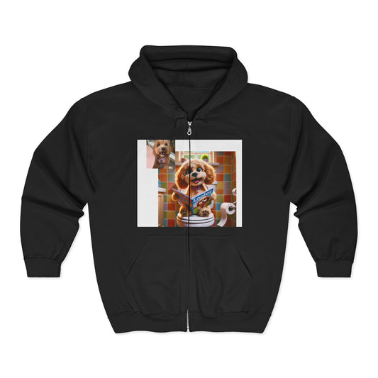 Custom Pet Portrait Unisex Zip-Up Hoodie | Funny Pet Gift
