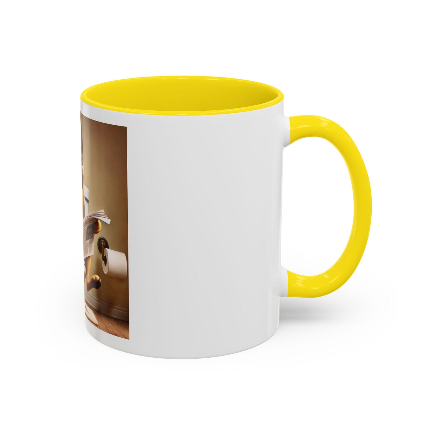 Funny German Shepherd Reading Newspaper Coffee Mug — Dog Lover Accent Mug
