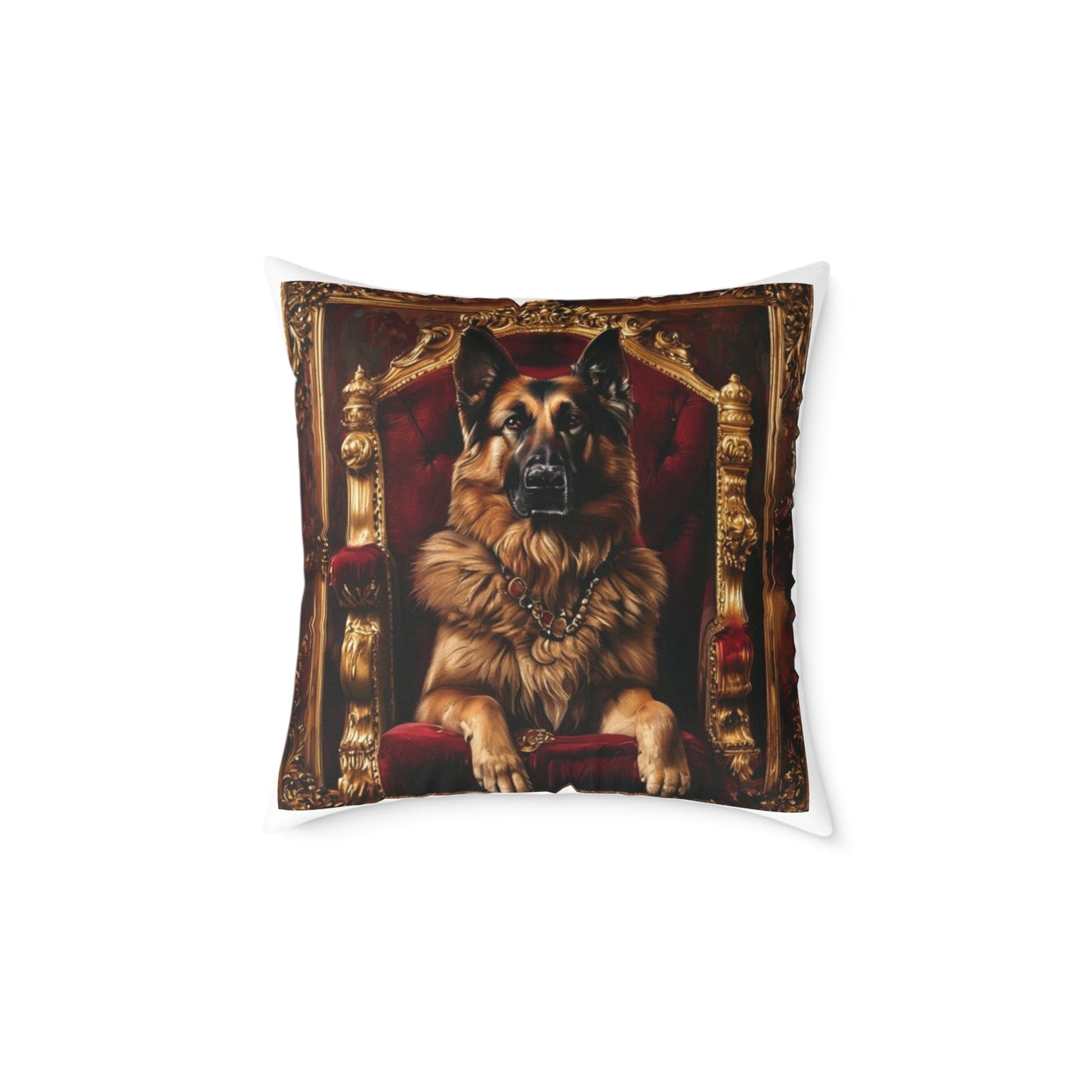 Custom Pet Portrait Square Canvas Pillow | Funny Pet Gift