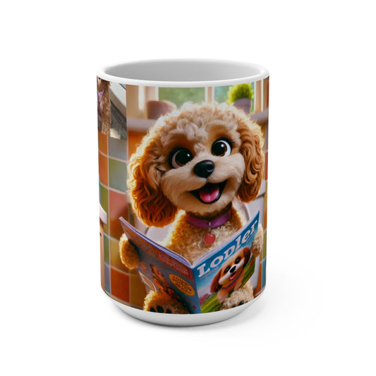 Custom Pet Portrait 15Oz Ceramic Mug | Funny Pet Gift