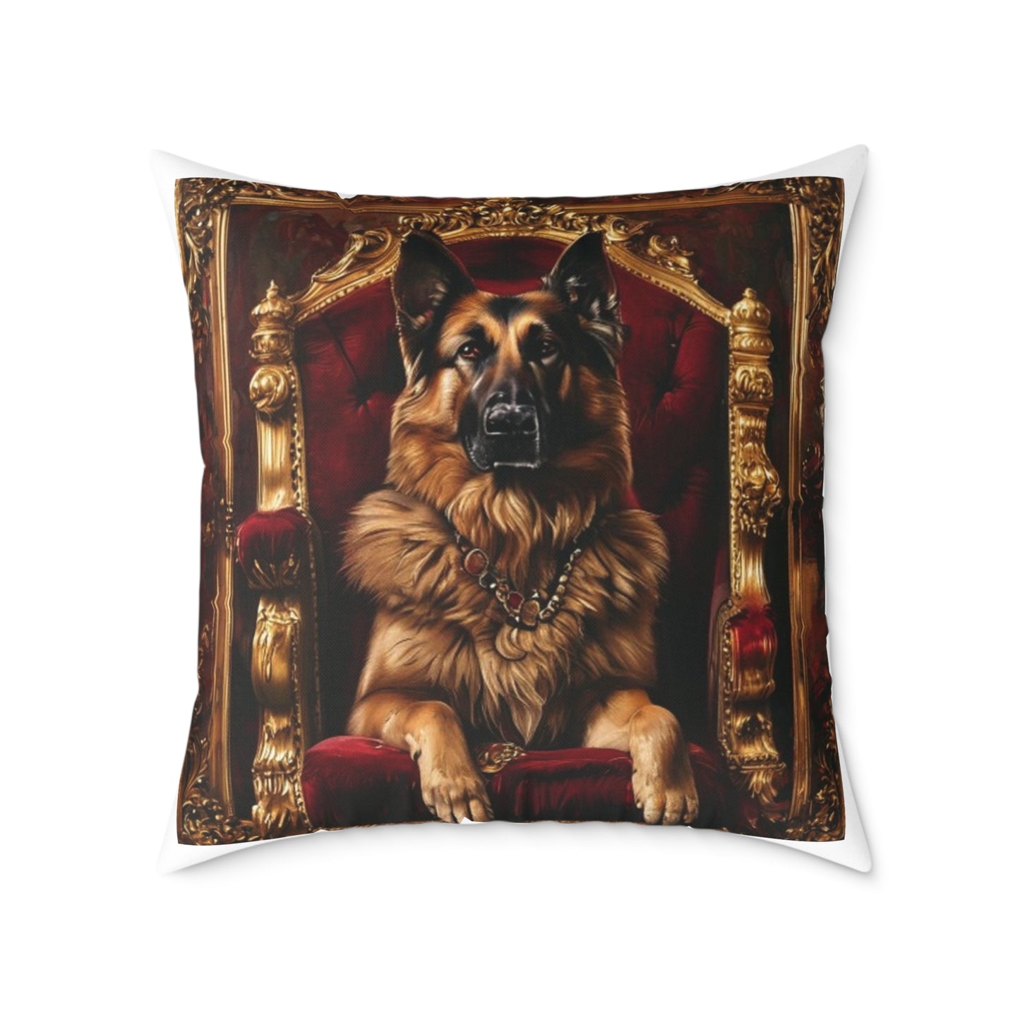 Custom Pet Portrait Square Canvas Pillow | Funny Pet Gift