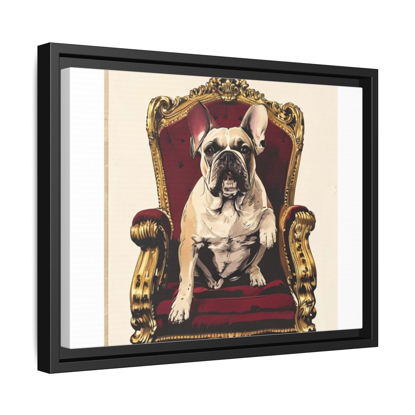 Custom Pet Portrait Framed Matte Canvas Print | Funny Pet Gift