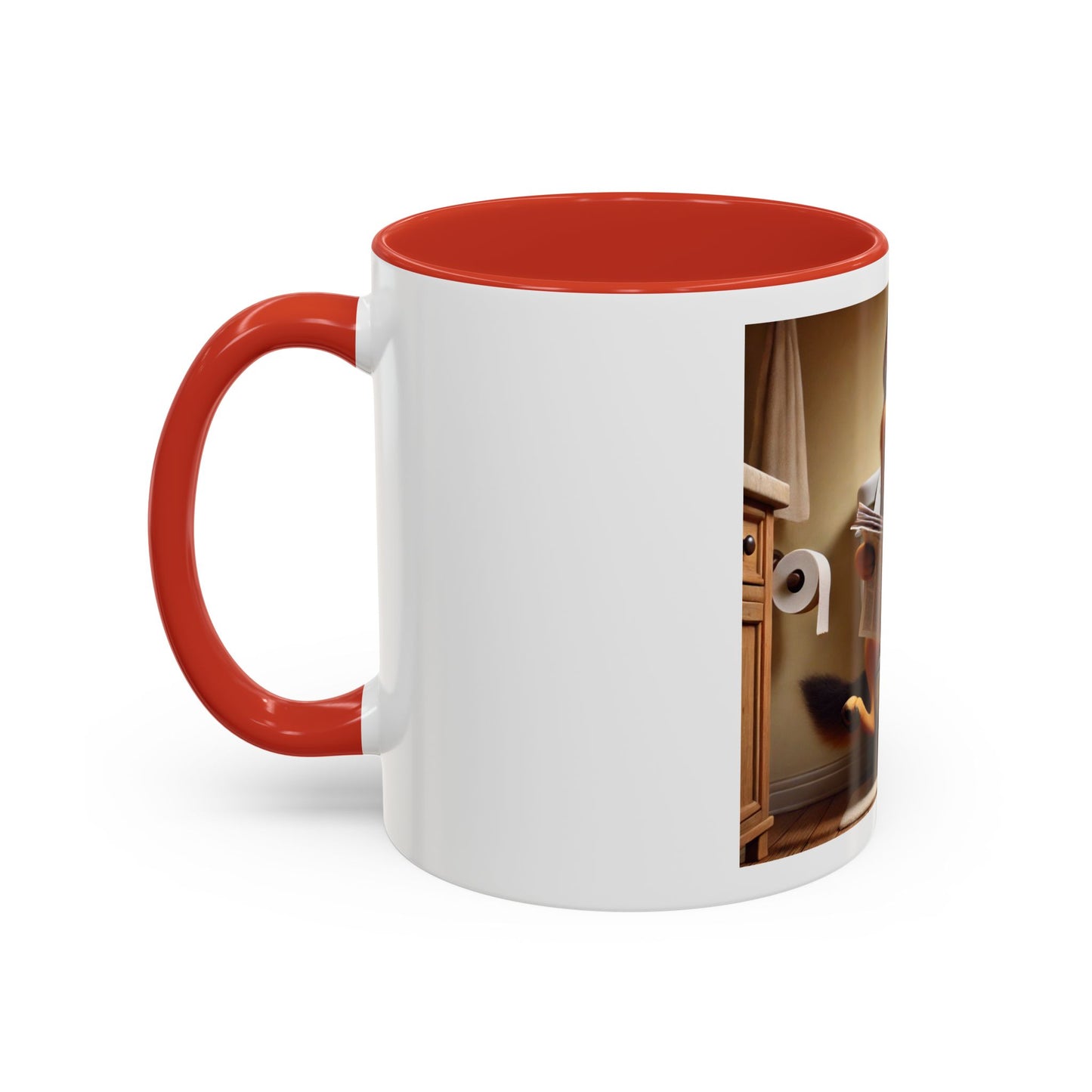 Funny German Shepherd Reading Newspaper Coffee Mug — Dog Lover Accent Mug