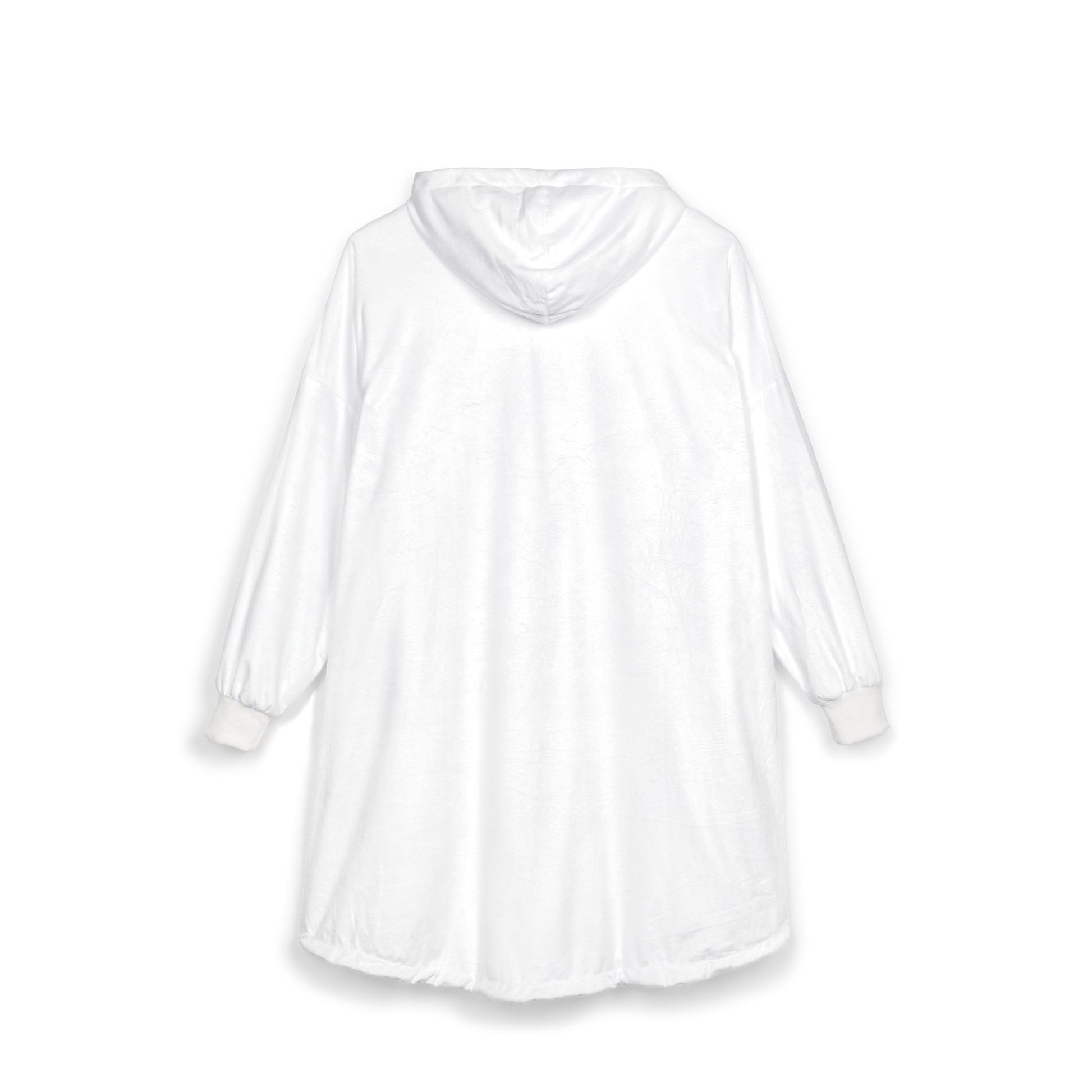 White hoodie on a light gray background