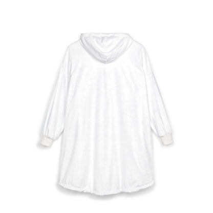 White hoodie on a light gray background