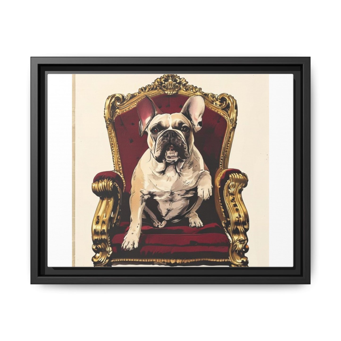 Custom Pet Portrait Framed Matte Canvas Print | Funny Pet Gift
