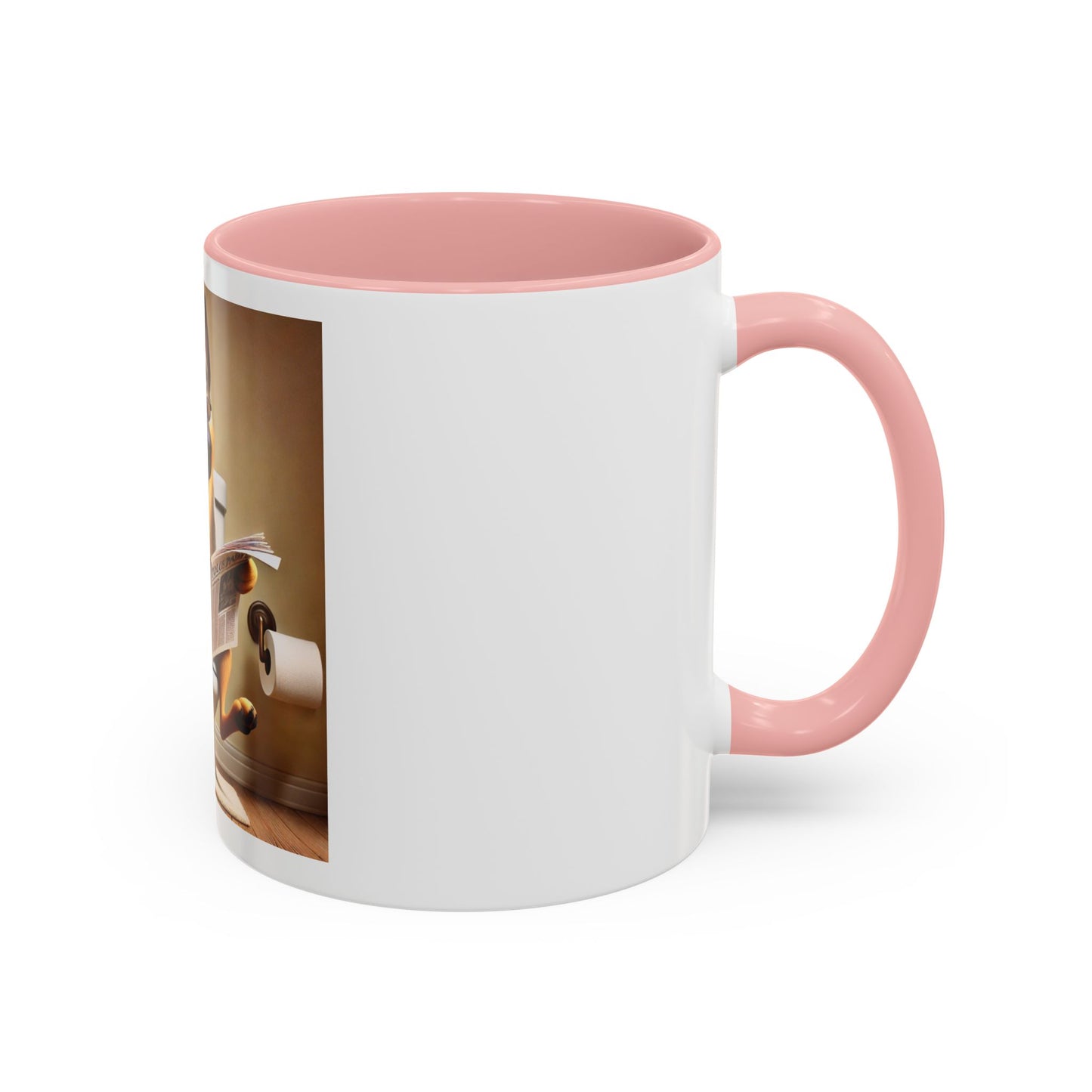Funny German Shepherd Reading Newspaper Coffee Mug — Dog Lover Accent Mug