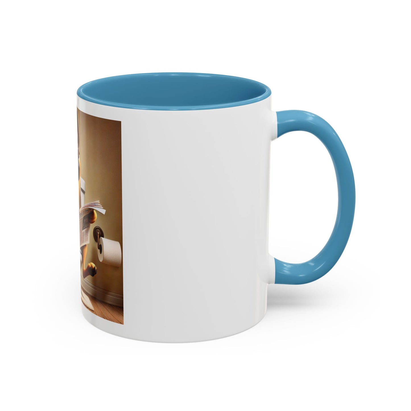 Funny German Shepherd Reading Newspaper Coffee Mug — Dog Lover Accent Mug