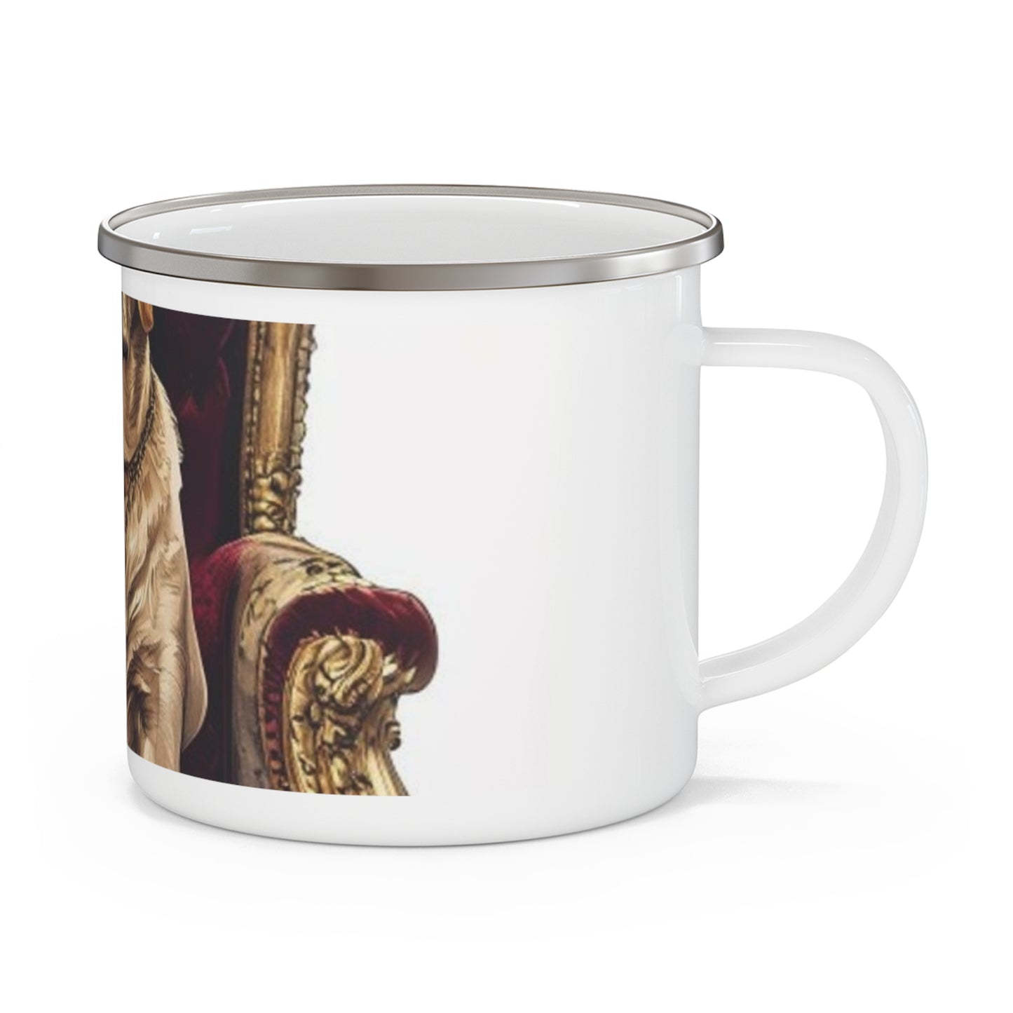 Custom Pet Portrait Enamel Camping Mug | Funny Pet Gift