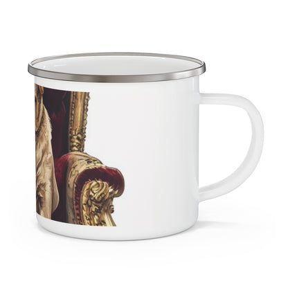 Custom Pet Portrait Enamel Camping Mug | Funny Pet Gift