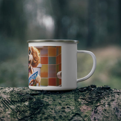 Custom Pet Portrait Enamel Camping Mug | Funny Pet Gift