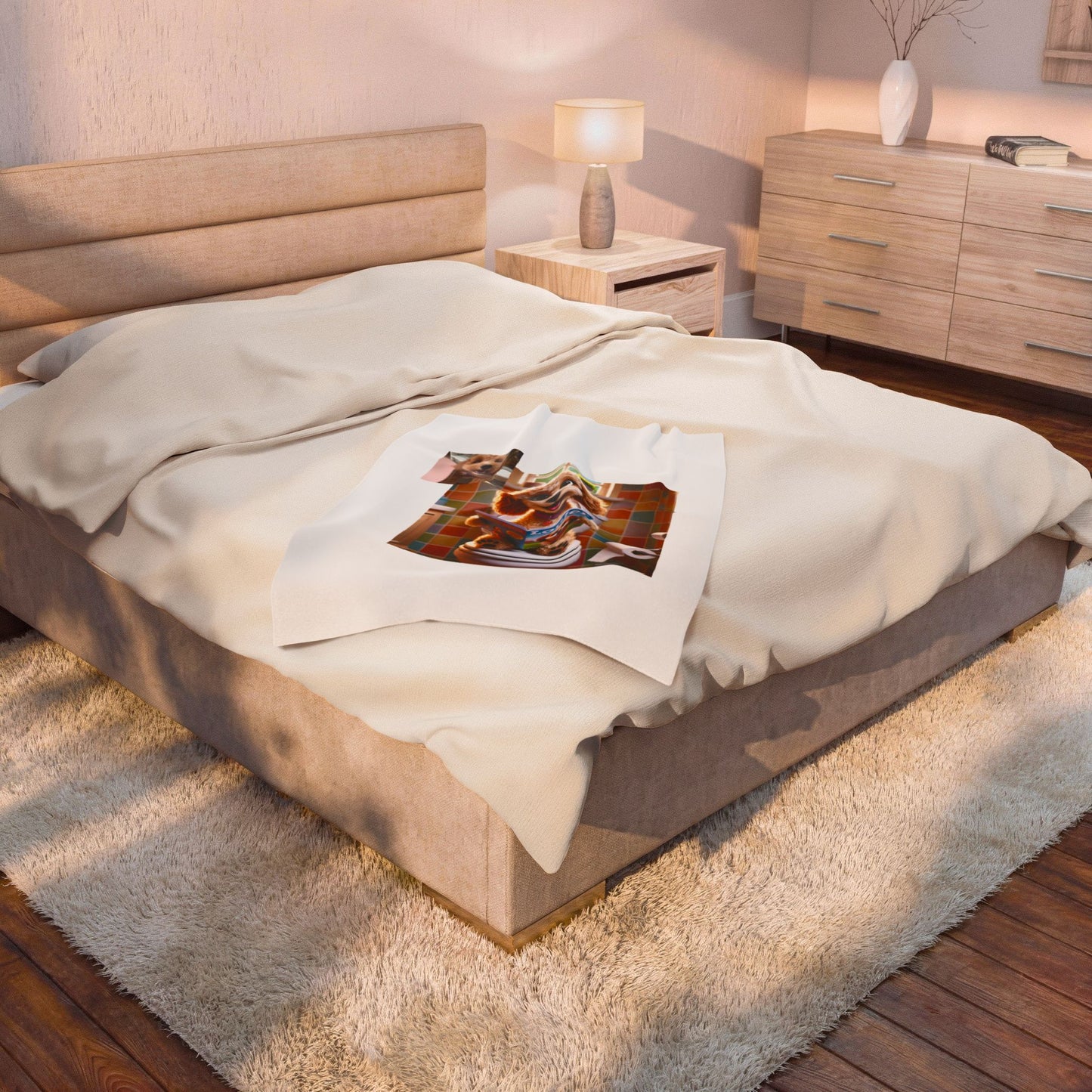 Custom Pet Portrait Fleece Blanket | Funny Pet Gift