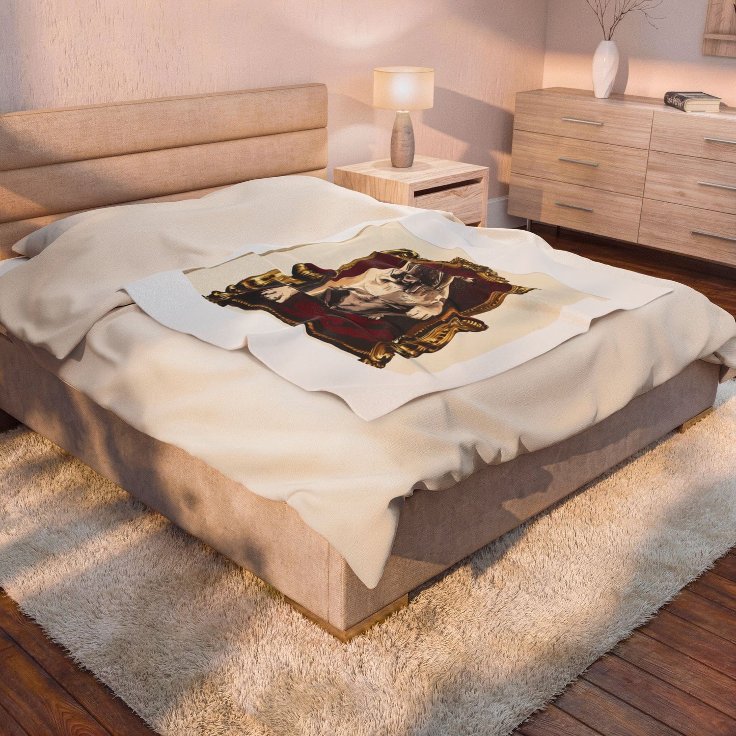 Custom Pet Portrait Fleece Blanket | Funny Pet Gift