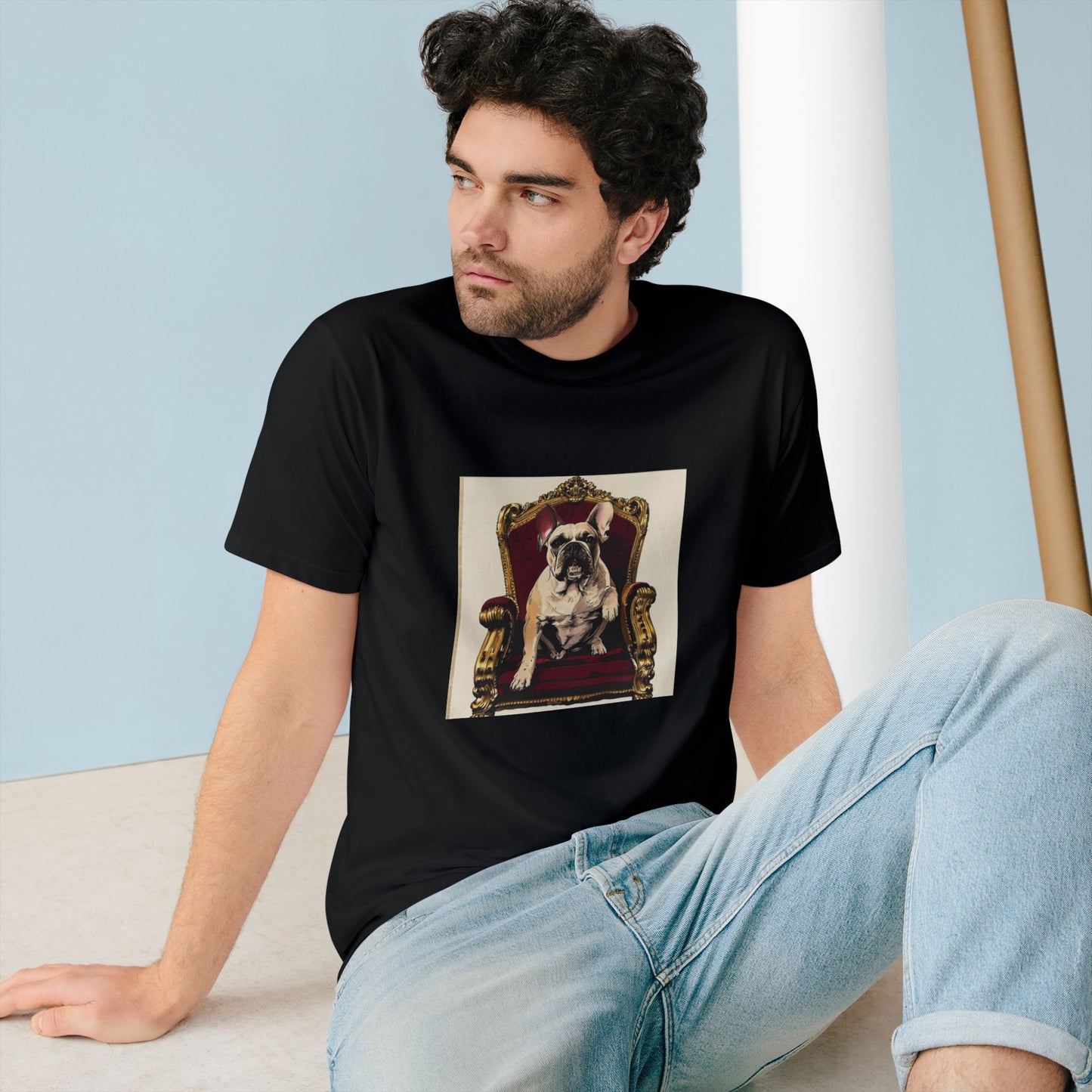 Custom Pet Portrait Organic Unisex T-Shirt | Funny Pet Gift