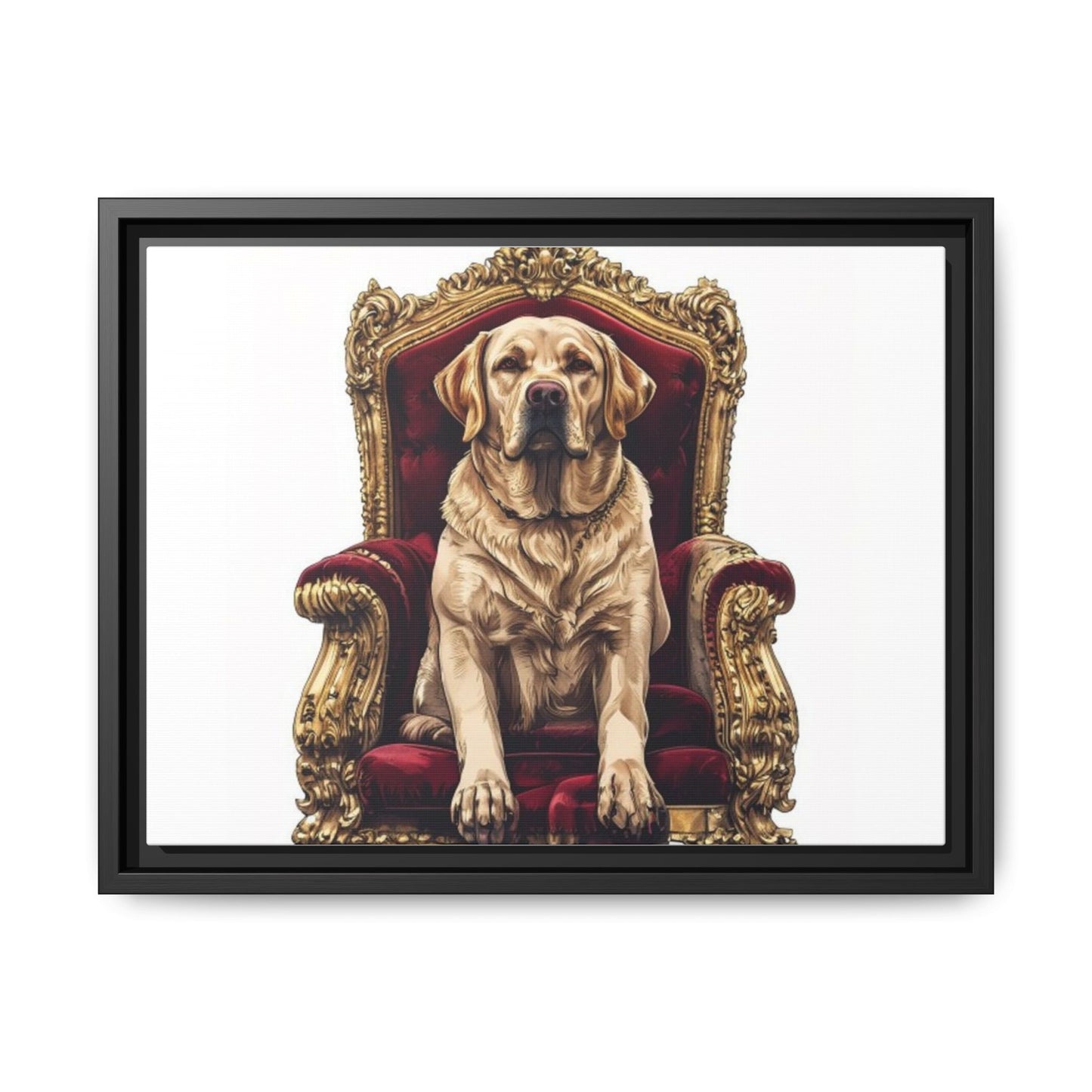 Custom Pet Portrait Framed Matte Canvas Print | Funny Pet Gift