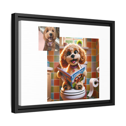 Custom Pet Portrait Framed Matte Canvas Print | Funny Pet Gift