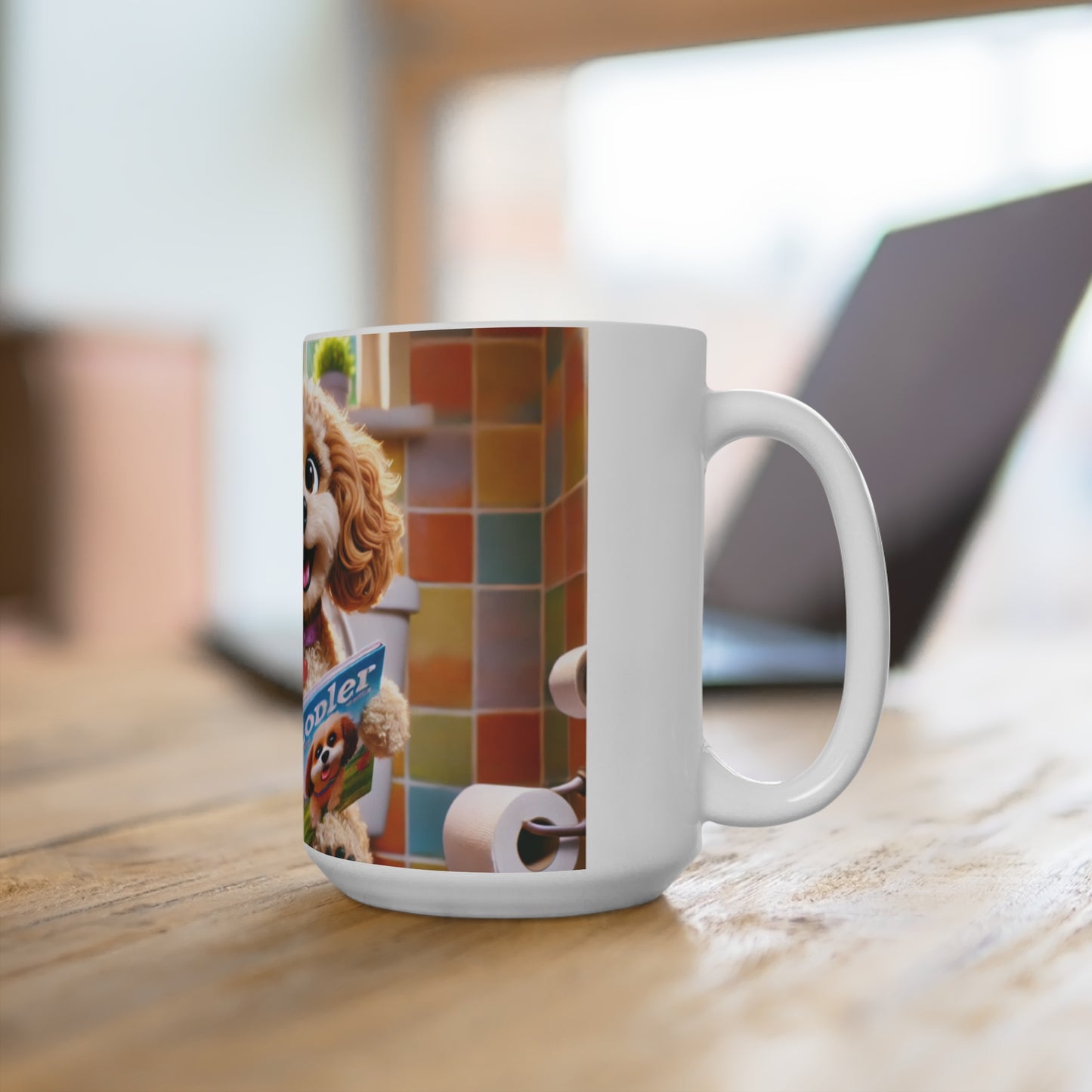 Custom Pet Portrait 15Oz Ceramic Mug | Funny Pet Gift