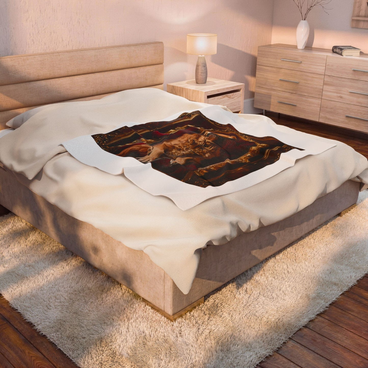 Custom Pet Portrait Fleece Blanket | Funny Pet Gift
