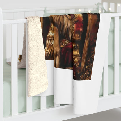 Custom Pet Portrait Sherpa Fleece Blanket | Funny Pet Gift