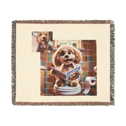 Custom Pet Portrait Woven Blanket | Funny Pet Gift