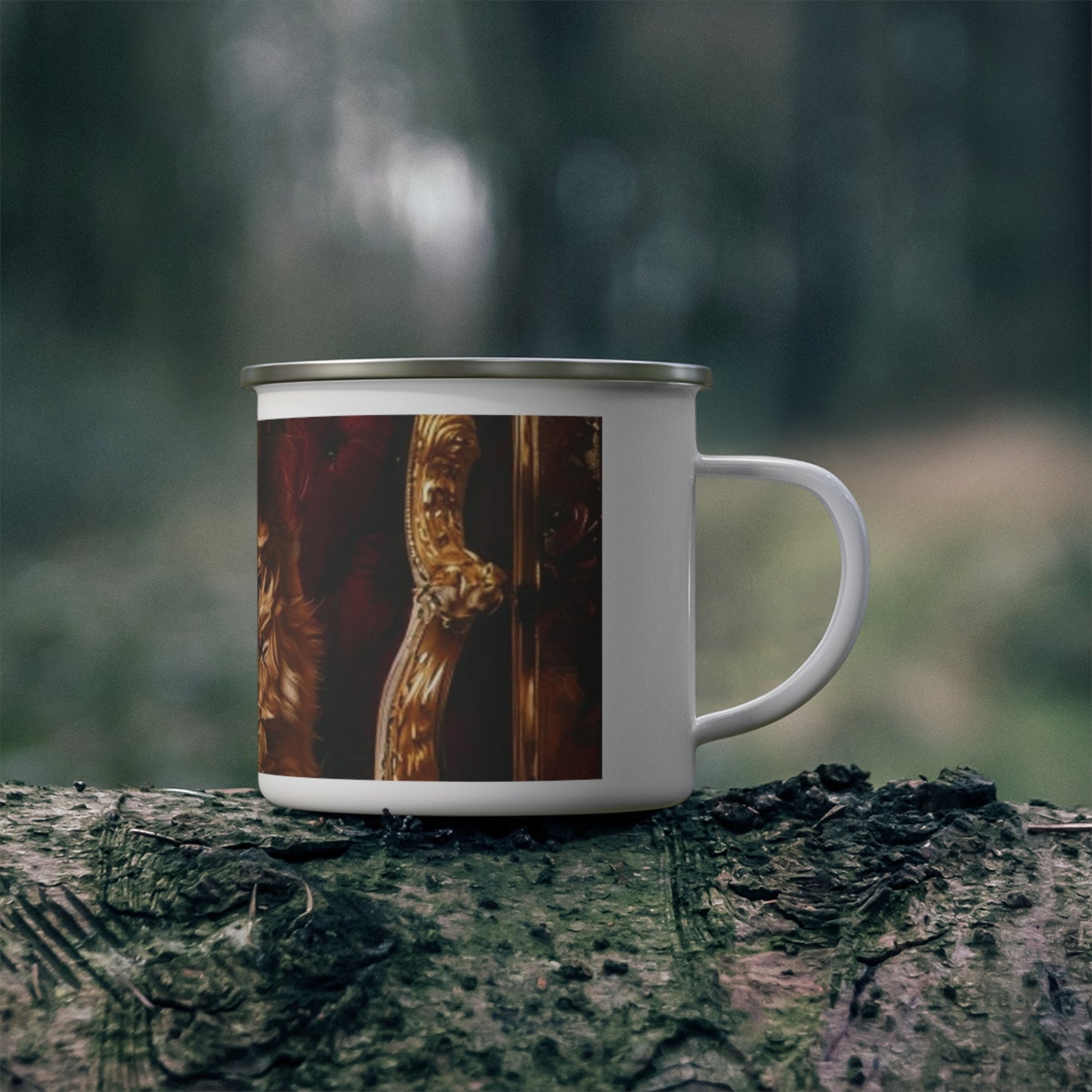 Custom Pet Portrait Enamel Camping Mug | Funny Pet Gift