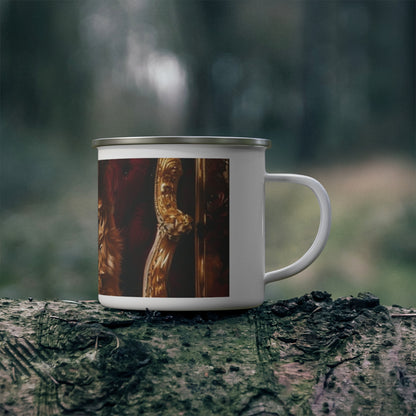 Custom Pet Portrait Enamel Camping Mug | Funny Pet Gift