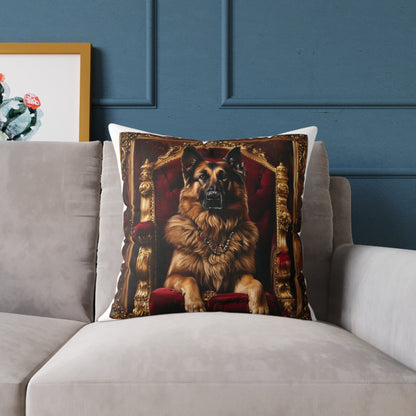 Custom Pet Portrait Square Canvas Pillow | Funny Pet Gift
