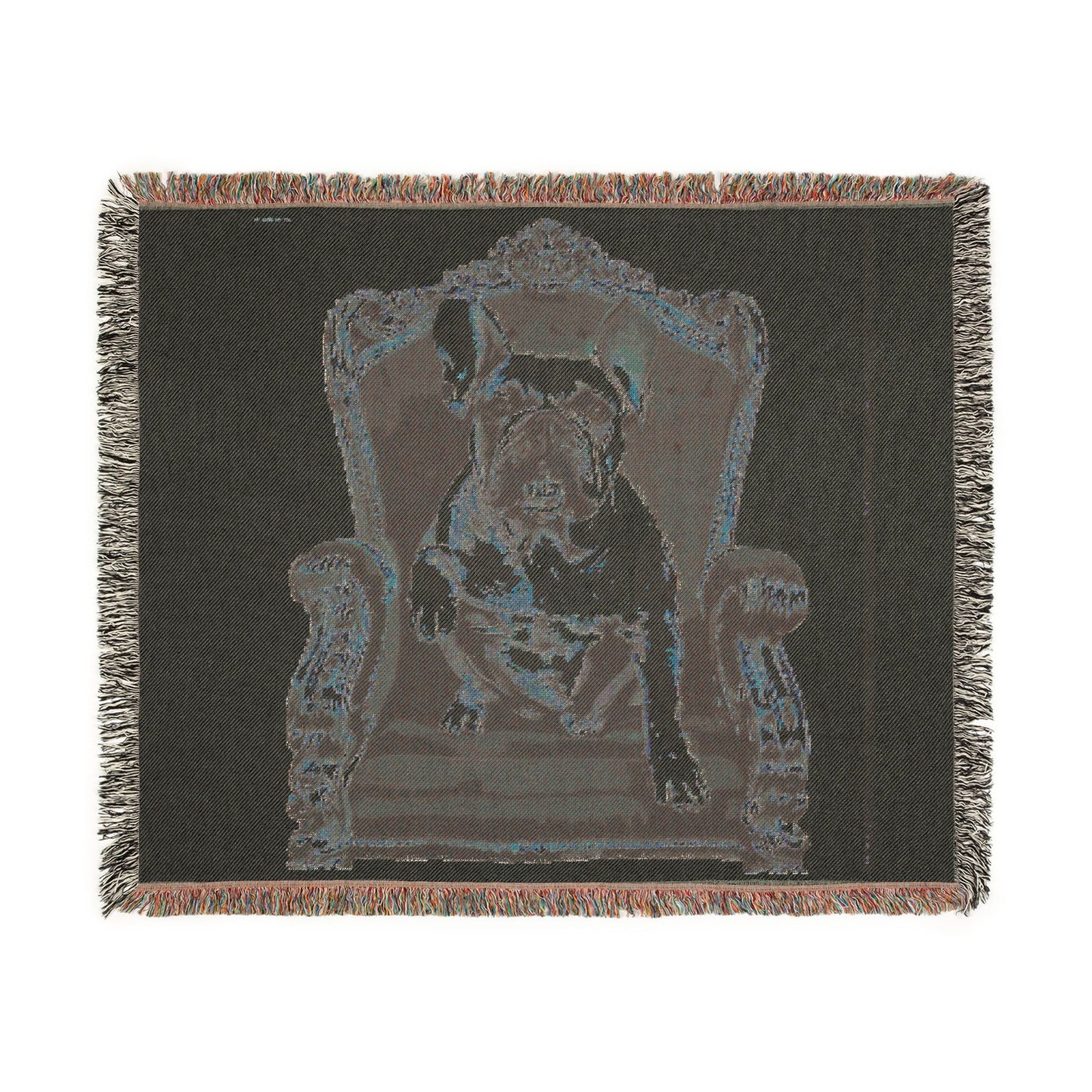 Custom Pet Portrait Woven Blanket | Funny Pet Gift
