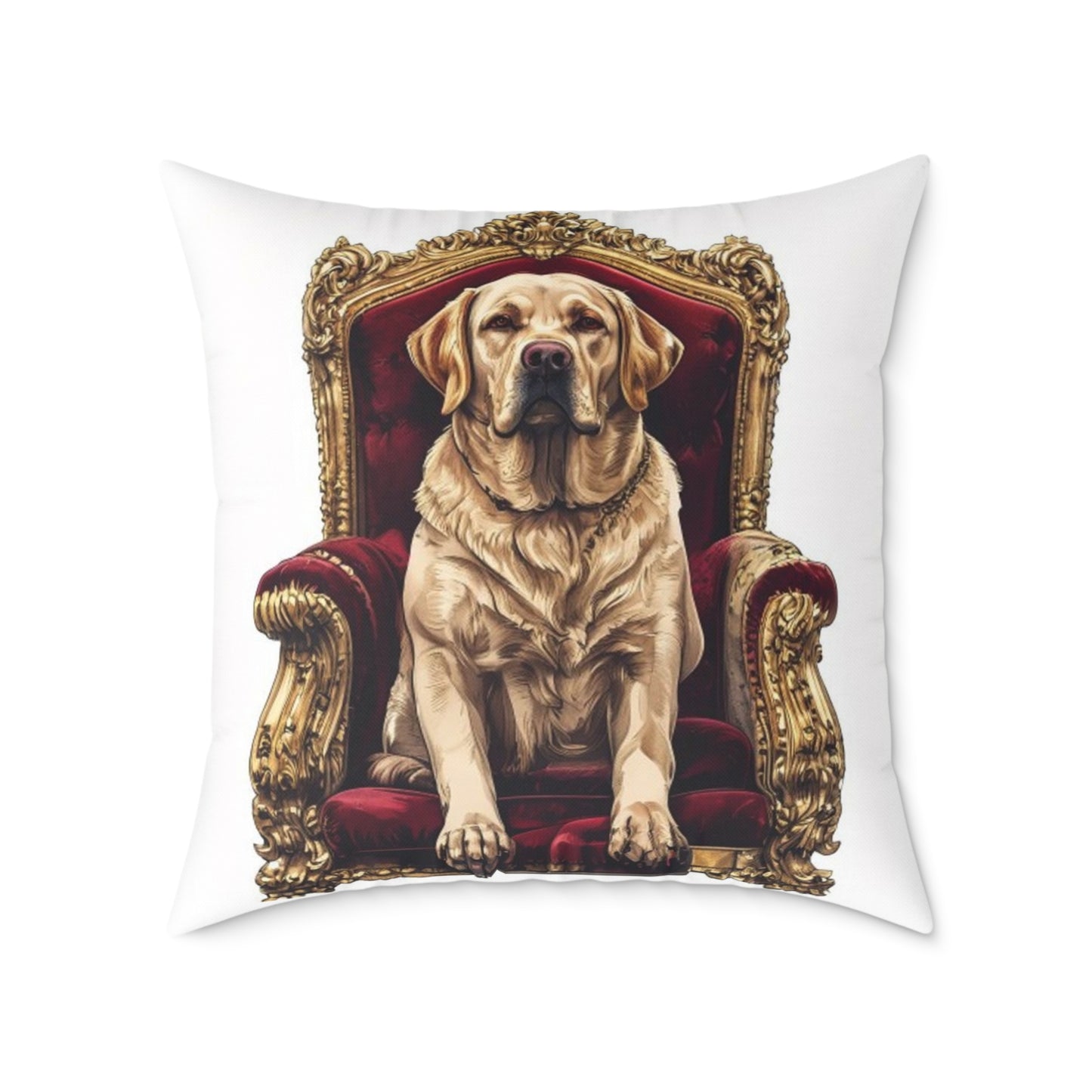 Custom Pet Portrait Square Canvas Pillow | Funny Pet Gift