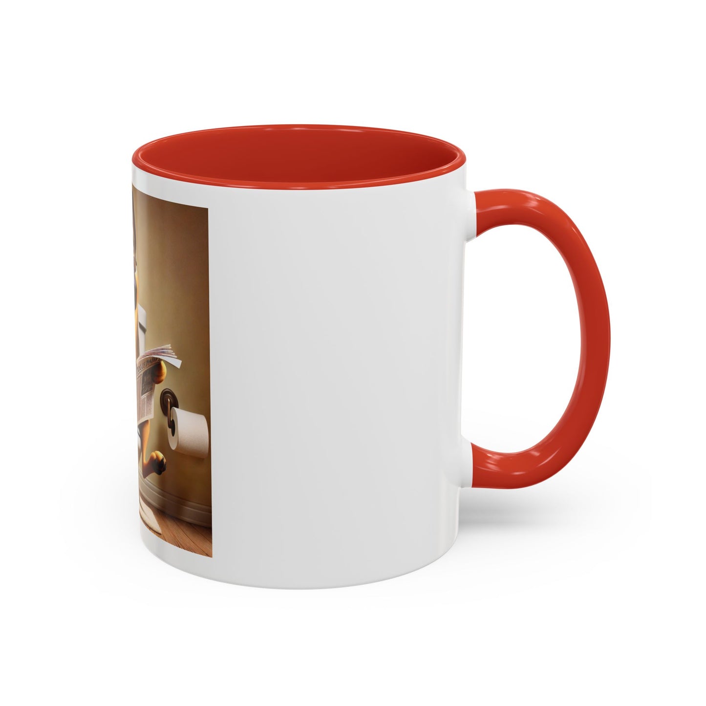 Funny German Shepherd Reading Newspaper Coffee Mug — Dog Lover Accent Mug