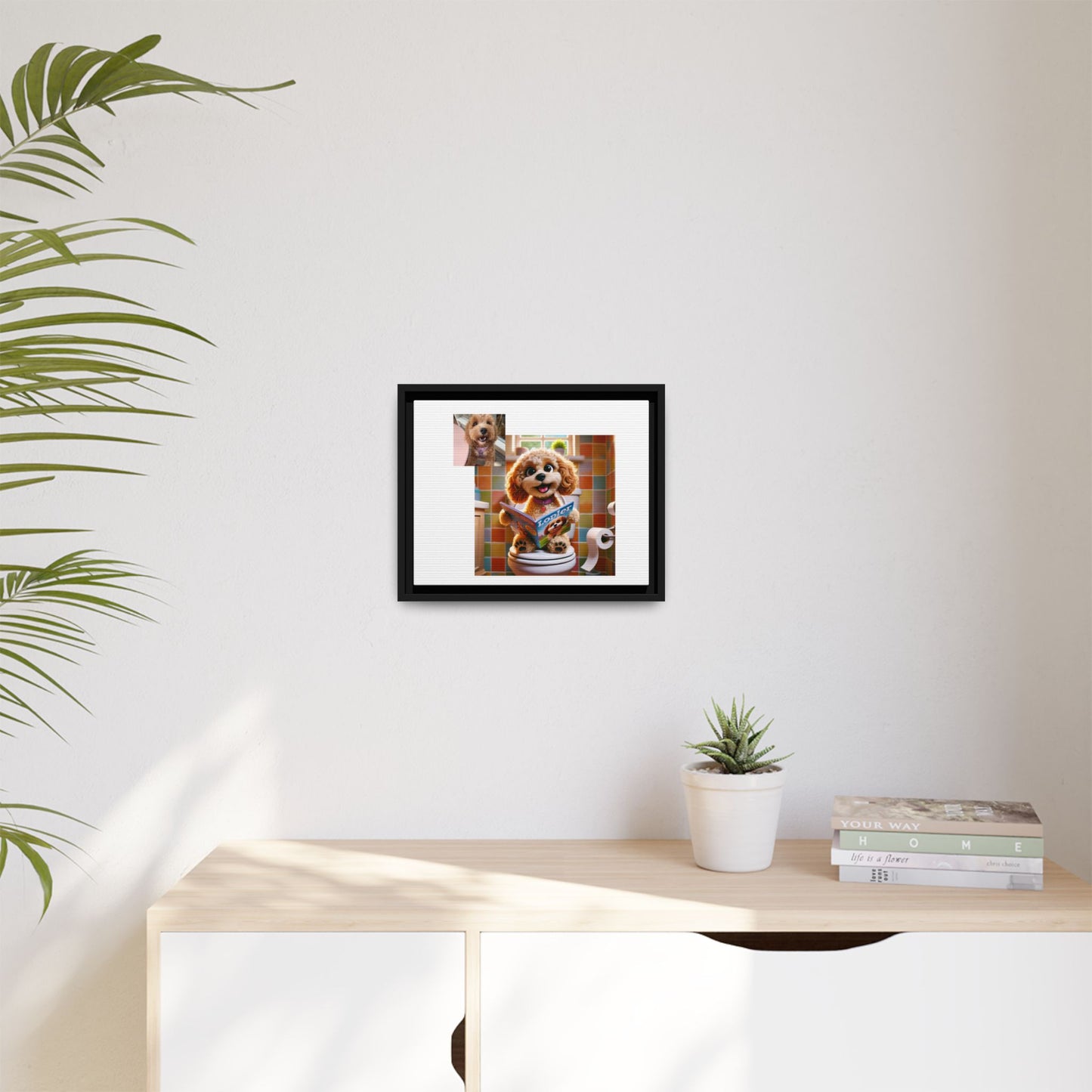 Custom Pet Portrait Framed Matte Canvas Print | Funny Pet Gift