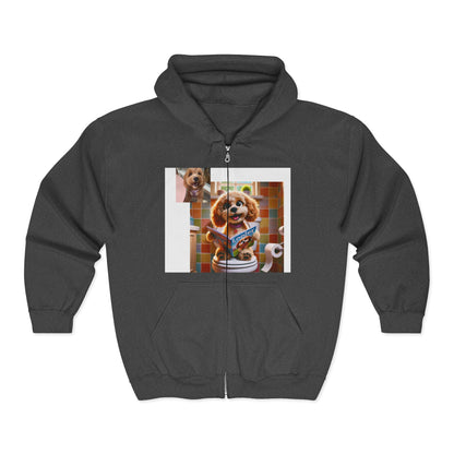 Custom Pet Portrait Unisex Zip-Up Hoodie | Funny Pet Gift
