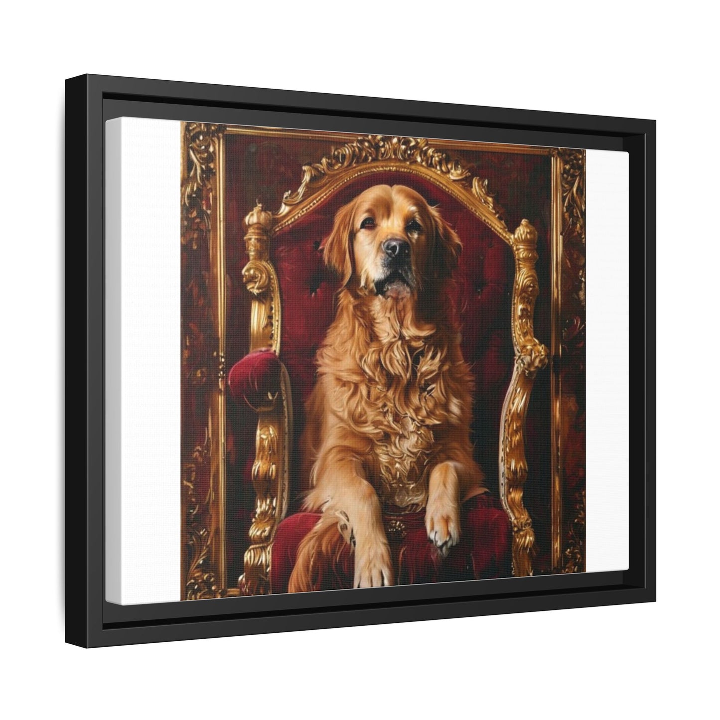 Custom Pet Portrait Framed Matte Canvas Print | Funny Pet Gift