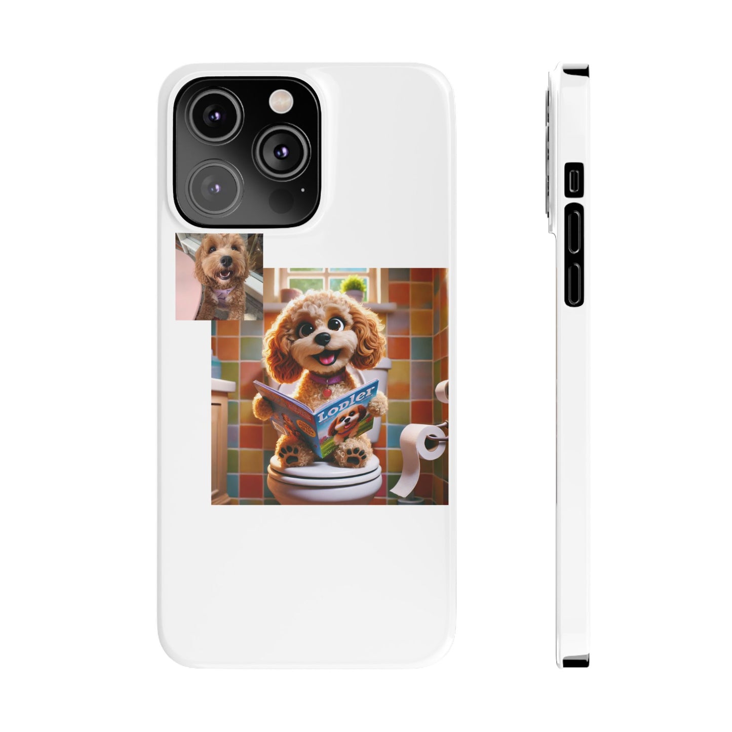 Custom Pet Portrait Slim Phone Case | Funny Pet Gift