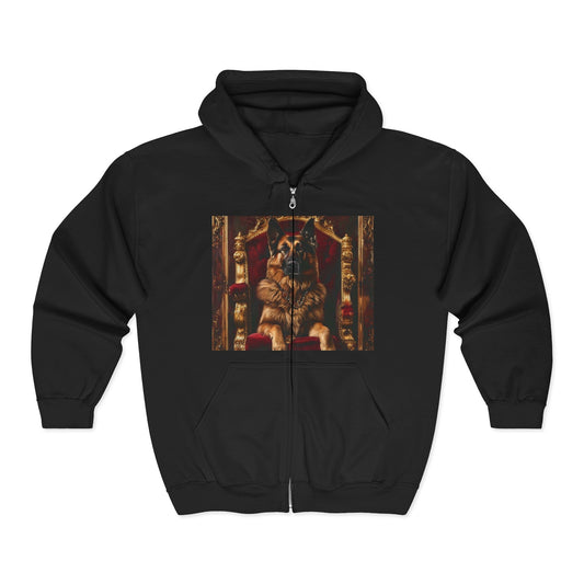 Custom Pet Portrait Unisex Zip-Up Hoodie | Funny Pet Gift