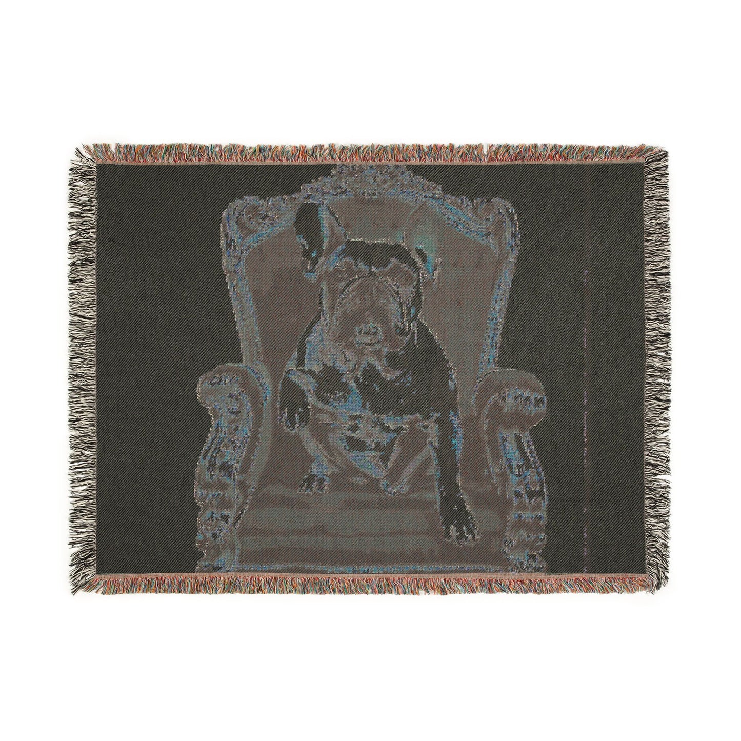 Custom Pet Portrait Woven Blanket | Funny Pet Gift