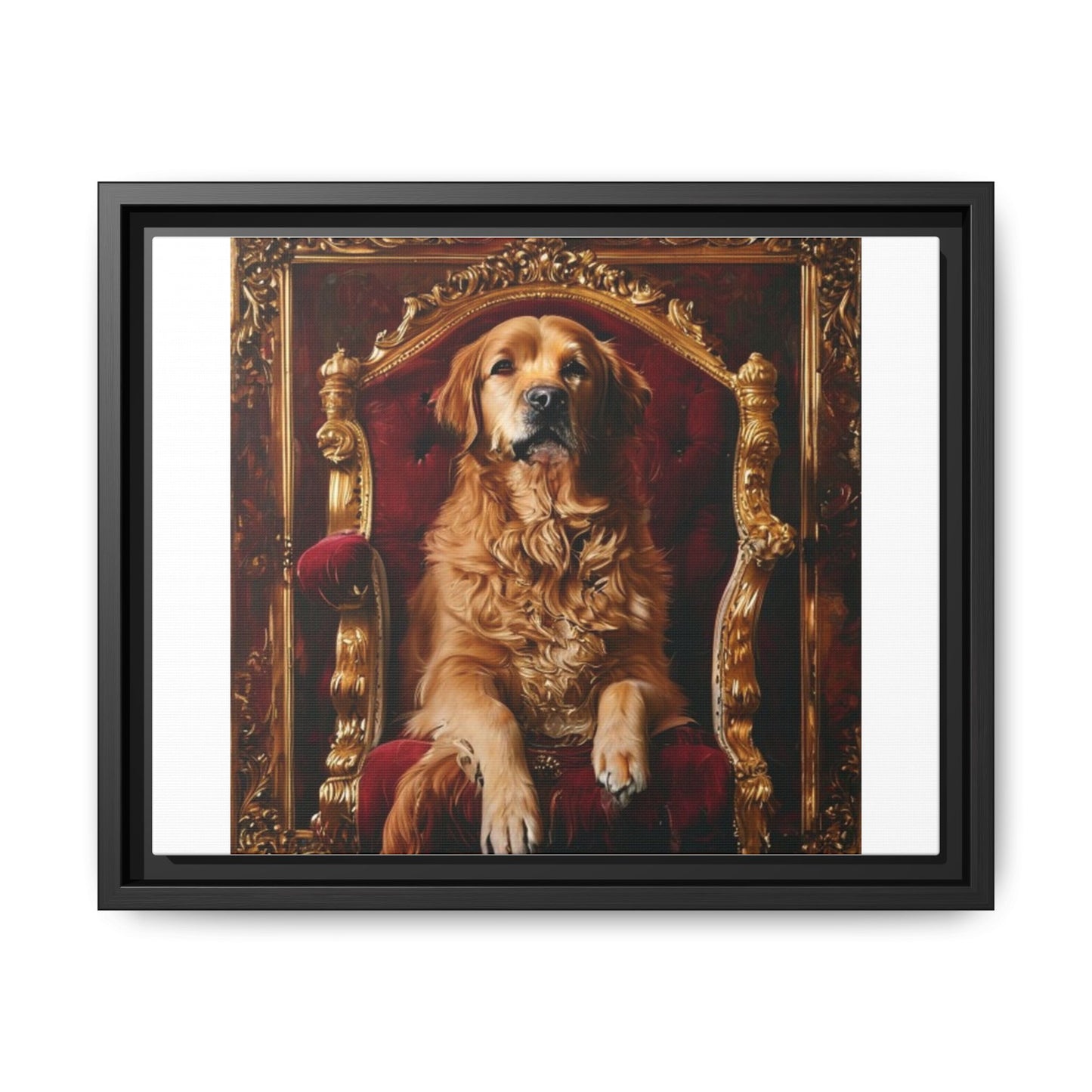 Custom Pet Portrait Framed Matte Canvas Print | Funny Pet Gift