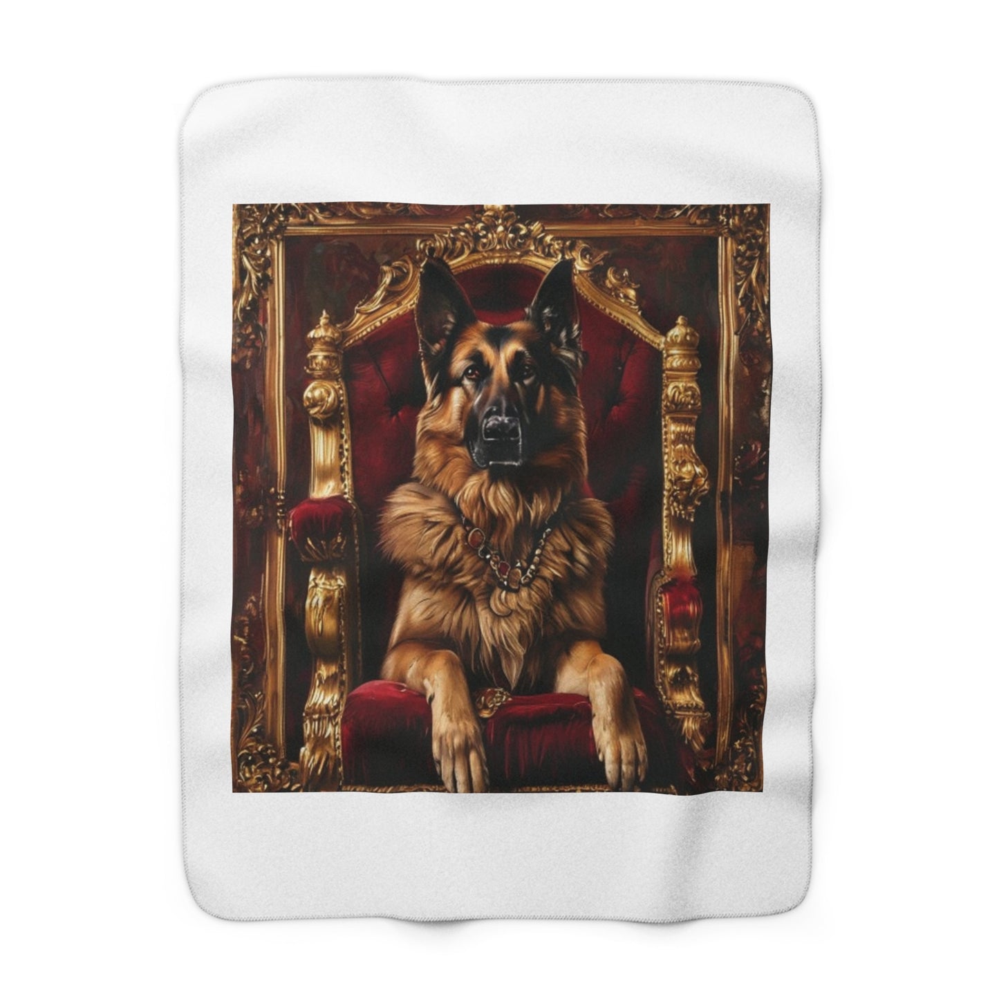 Custom Pet Portrait Sherpa Fleece Blanket | Funny Pet Gift