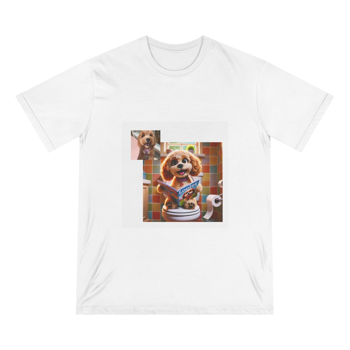 Custom Pet Portrait Organic Unisex T-Shirt | Funny Pet Gift